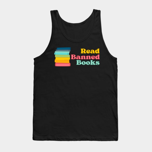 Read Banned Books Tank Top by Tee's Tees